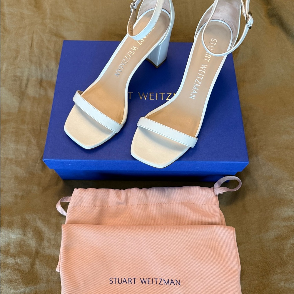 Stuart Weitzman Women's White Heels (sz 8)